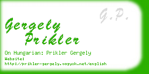 gergely prikler business card